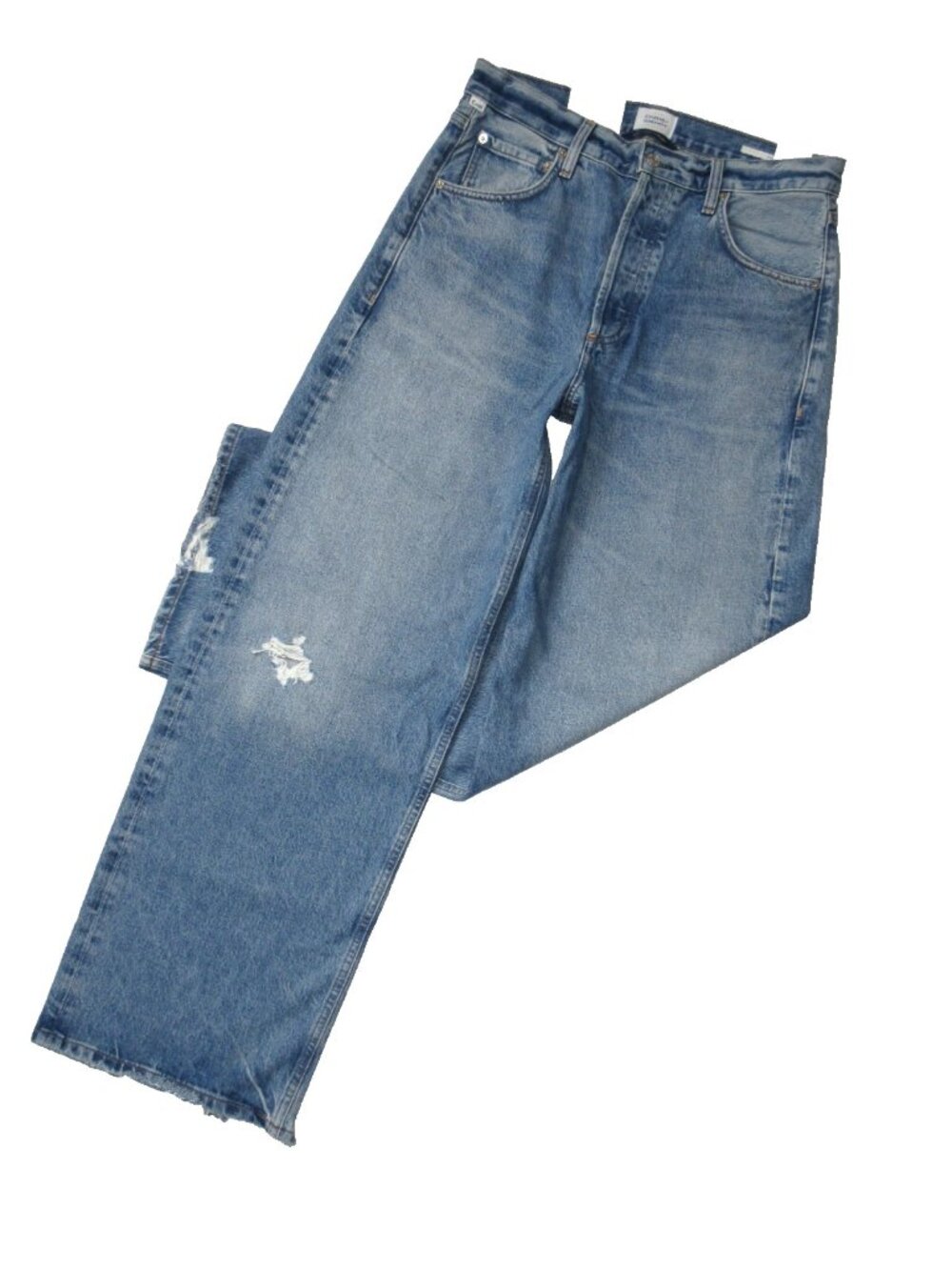 NWT Citizens of Humanity Ayla Baggy in Solano Relaxed Rigid Distressed Jeans 28 - Picture 6 of 11